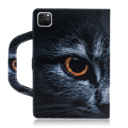 For iPad 11 (2020) 3D Colored Drawing Horizontal Flip Leather Tablet Case with Holder & Card Slot & Wallet & Handle(Half Face Cat) - iPad Pro 11 (2020) Cases by buy2fix | Online Shopping UK | buy2fix