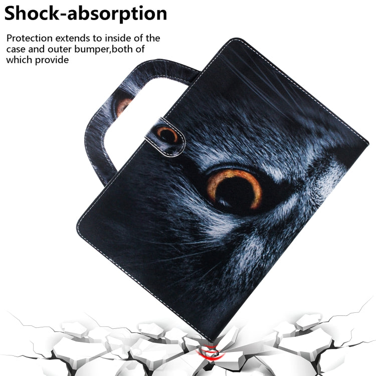 For iPad 11 (2020) 3D Colored Drawing Horizontal Flip Leather Tablet Case with Holder & Card Slot & Wallet & Handle(Half Face Cat) - iPad Pro 11 (2020) Cases by buy2fix | Online Shopping UK | buy2fix