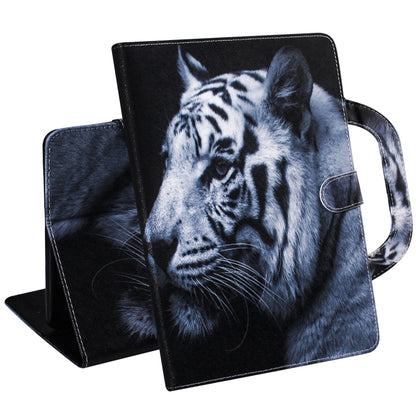 For iPad 11 (2020) 3D Colored Drawing Horizontal Flip Leather Tablet Case with Holder & Card Slot & Wallet & Handle(White Tiger) - iPad Pro 11 (2020) Cases by buy2fix | Online Shopping UK | buy2fix