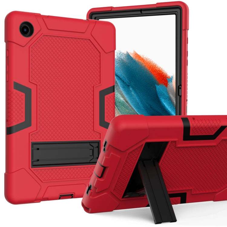 For Samsung Galaxy Tab A8 10.5 2021 X200 Contrast Color Robot Silicone + PC Tablet Case(Red Black) - Other Galaxy Tab PC by buy2fix | Online Shopping UK | buy2fix