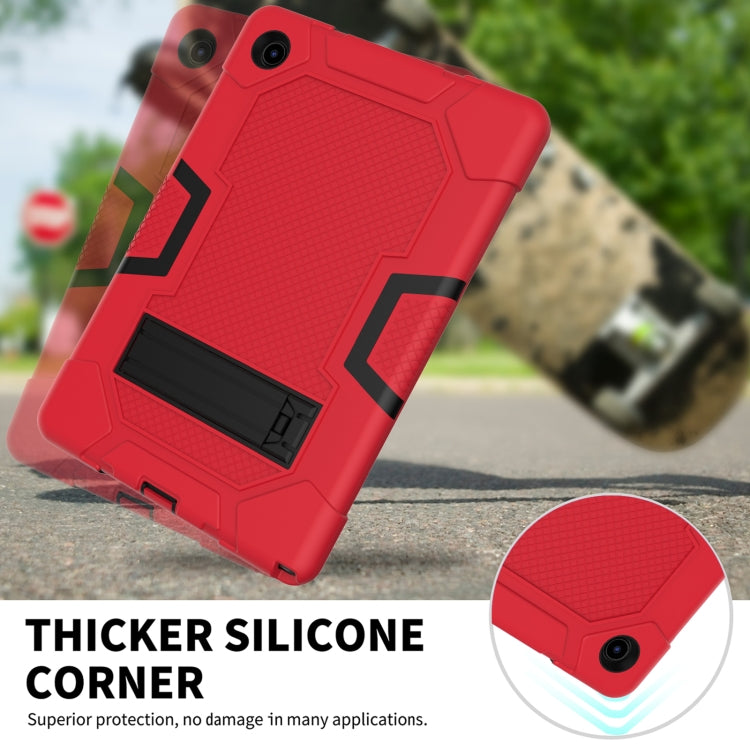 For Samsung Galaxy Tab A8 10.5 2021 X200 Contrast Color Robot Silicone + PC Tablet Case(Red Black) - Other Galaxy Tab PC by buy2fix | Online Shopping UK | buy2fix