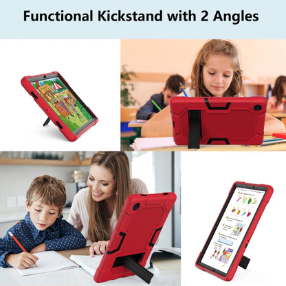 For Samsung Galaxy Tab A8 10.5 2021 X200 Contrast Color Robot Silicone + PC Tablet Case(Red Black) - Other Galaxy Tab PC by buy2fix | Online Shopping UK | buy2fix