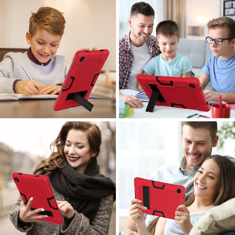 For Samsung Galaxy Tab A8 10.5 2021 X200 Contrast Color Robot Silicone + PC Tablet Case(Red Black) - Other Galaxy Tab PC by buy2fix | Online Shopping UK | buy2fix