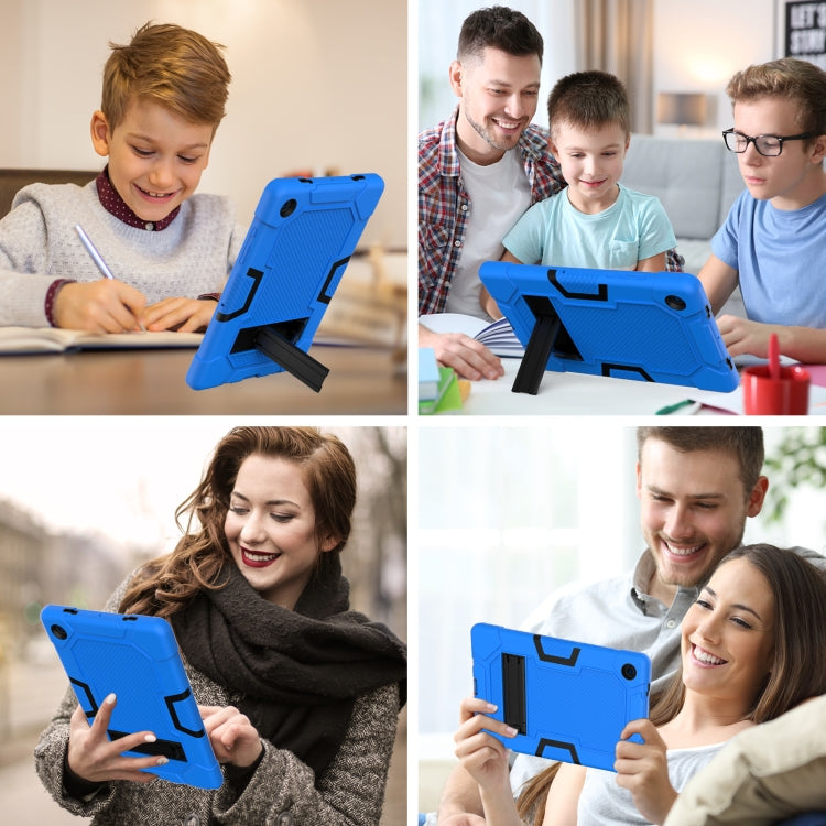 For Samsung Galaxy Tab A8 10.5 2021 X200 Contrast Color Robot Silicone + PC Tablet Case(Blue Black) - Other Galaxy Tab PC by buy2fix | Online Shopping UK | buy2fix
