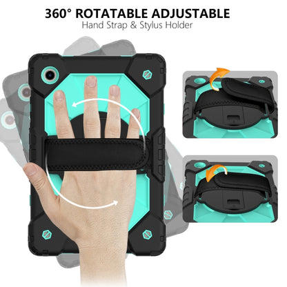 For Samsung Galaxy Tab A8 10.5 2021 X200 Contrast Color Robot Silicone + PC Tablet Case(Black+Mint) - Other Galaxy Tab PC by buy2fix | Online Shopping UK | buy2fix