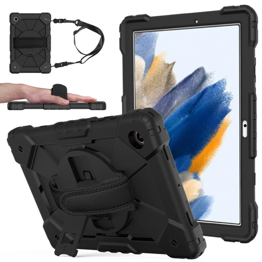 For Samsung Galaxy Tab A8 10.5 2021 X200 Contrast Color Robot Silicone + PC Tablet Case(Black) - Other Galaxy Tab PC by buy2fix | Online Shopping UK | buy2fix