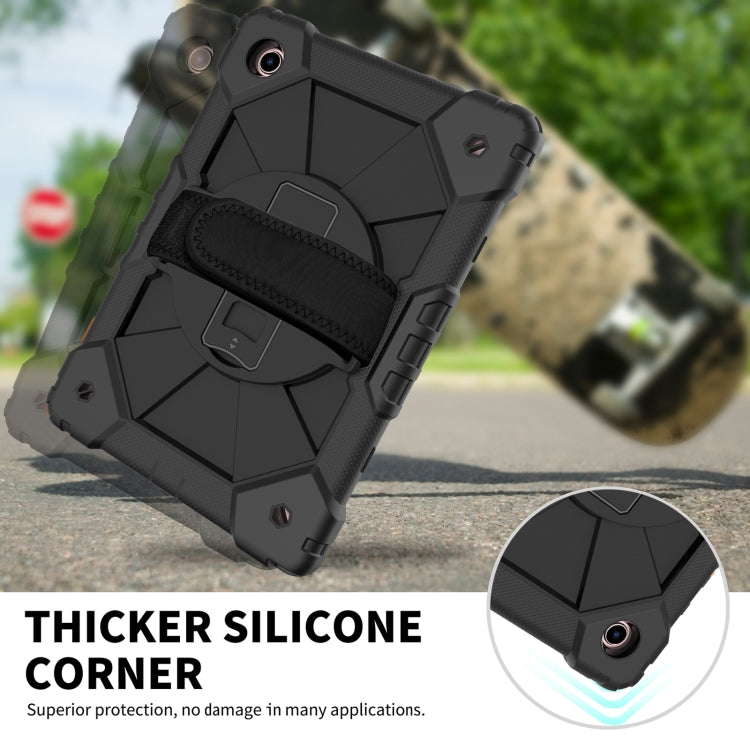 For Samsung Galaxy Tab A8 10.5 2021 X200 Contrast Color Robot Silicone + PC Tablet Case(Black) - Other Galaxy Tab PC by buy2fix | Online Shopping UK | buy2fix