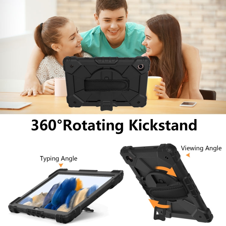 For Samsung Galaxy Tab A8 10.5 2021 X200 Contrast Color Robot Silicone + PC Tablet Case(Black) - Other Galaxy Tab PC by buy2fix | Online Shopping UK | buy2fix