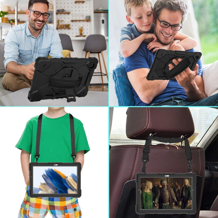 For Samsung Galaxy Tab A8 10.5 2021 X200 Contrast Color Robot Silicone + PC Tablet Case(Black) - Other Galaxy Tab PC by buy2fix | Online Shopping UK | buy2fix