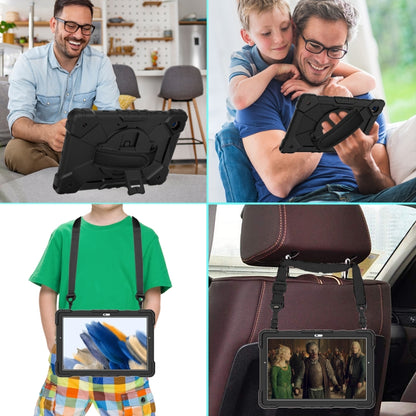 For Samsung Galaxy Tab A8 10.5 2021 X200 Contrast Color Robot Silicone + PC Tablet Case(Black) - Other Galaxy Tab PC by buy2fix | Online Shopping UK | buy2fix