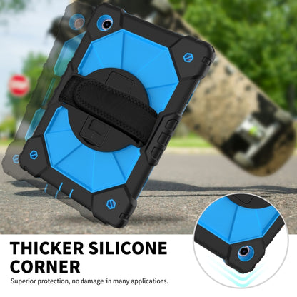 For Samsung Galaxy Tab A8 10.5 2021 X200 Contrast Color Robot Silicone + PC Tablet Case(Black+Blue) - Other Galaxy Tab PC by buy2fix | Online Shopping UK | buy2fix