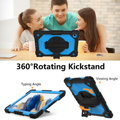 For Samsung Galaxy Tab A8 10.5 2021 X200 Contrast Color Robot Silicone + PC Tablet Case(Black+Blue) - Other Galaxy Tab PC by buy2fix | Online Shopping UK | buy2fix