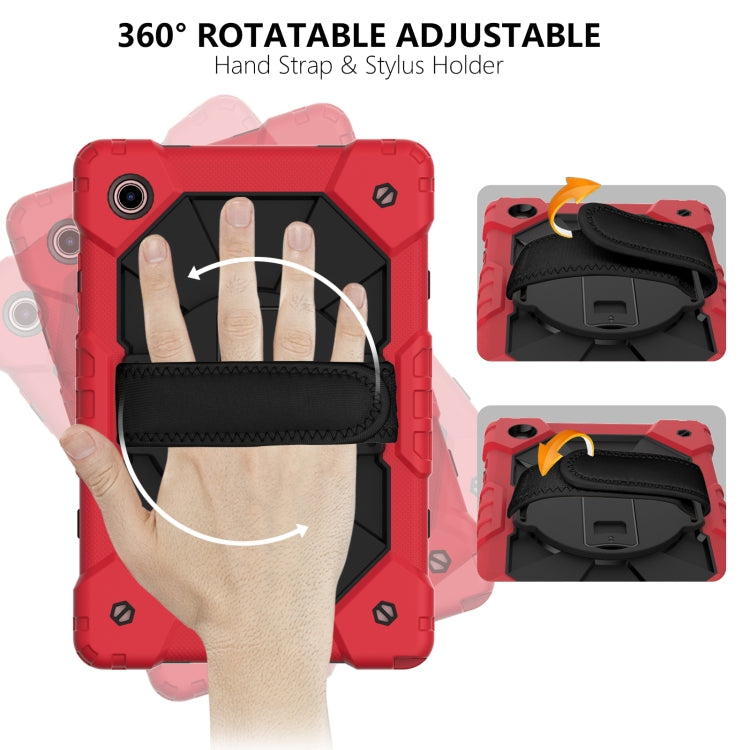 For Samsung Galaxy Tab A8 10.5 2021 X200 Contrast Color Robot Silicone + PC Tablet Case(Red+Black) - Other Galaxy Tab PC by buy2fix | Online Shopping UK | buy2fix