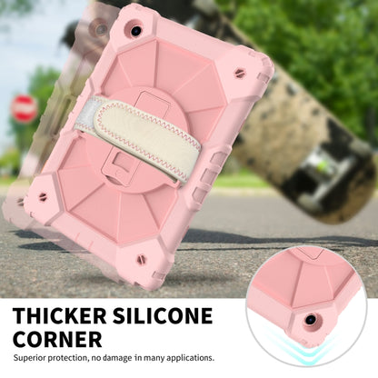 For Samsung Galaxy Tab A8 10.5 2021 X200 Contrast Color Robot Silicone + PC Tablet Case(Rose Gold) - Other Galaxy Tab PC by buy2fix | Online Shopping UK | buy2fix