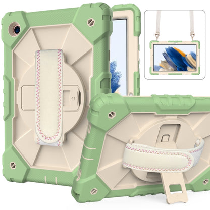 For Samsung Galaxy Tab A8 10.5 2021 X200 Contrast Color Robot Silicone + PC Tablet Case(Matcha Green+Beige) - Other Galaxy Tab PC by buy2fix | Online Shopping UK | buy2fix