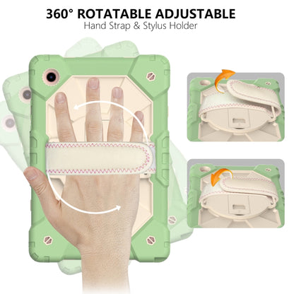 For Samsung Galaxy Tab A8 10.5 2021 X200 Contrast Color Robot Silicone + PC Tablet Case(Matcha Green+Beige) - Other Galaxy Tab PC by buy2fix | Online Shopping UK | buy2fix