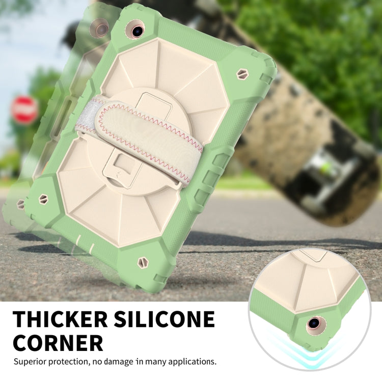For Samsung Galaxy Tab A8 10.5 2021 X200 Contrast Color Robot Silicone + PC Tablet Case(Matcha Green+Beige) - Other Galaxy Tab PC by buy2fix | Online Shopping UK | buy2fix