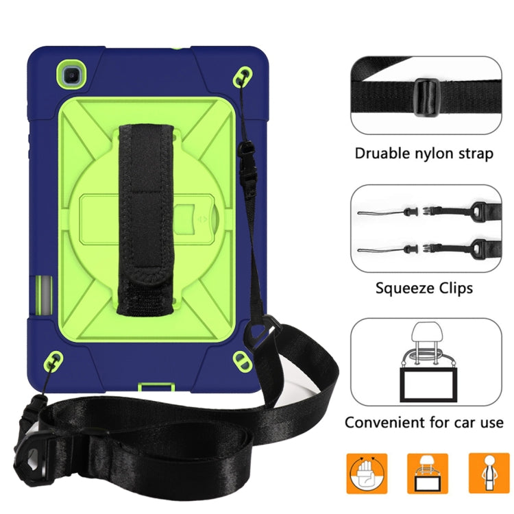 For Samsung Galaxy Tab S6 Lite P610 Contrast Color Robot Silicone + PC Tablet Case(Navy Blue Yellow Green) - Tab S6 Lite P610 / P615 by buy2fix | Online Shopping UK | buy2fix