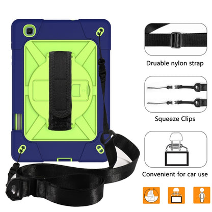 For Samsung Galaxy Tab S6 Lite P610 Contrast Color Robot Silicone + PC Tablet Case(Navy Blue Yellow Green) - Tab S6 Lite P610 / P615 by buy2fix | Online Shopping UK | buy2fix