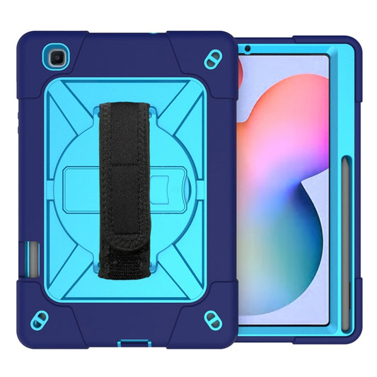 For Samsung Galaxy Tab S6 Lite P610 Contrast Color Robot Silicone + PC Tablet Case(Navy Blue) - Tab S6 Lite P610 / P615 by buy2fix | Online Shopping UK | buy2fix