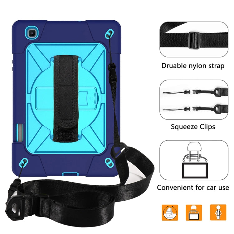 For Samsung Galaxy Tab S6 Lite P610 Contrast Color Robot Silicone + PC Tablet Case(Navy Blue) - Tab S6 Lite P610 / P615 by buy2fix | Online Shopping UK | buy2fix