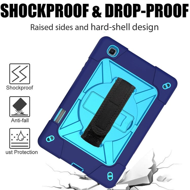 For Samsung Galaxy Tab S6 Lite P610 Contrast Color Robot Silicone + PC Tablet Case(Navy Blue) - Tab S6 Lite P610 / P615 by buy2fix | Online Shopping UK | buy2fix