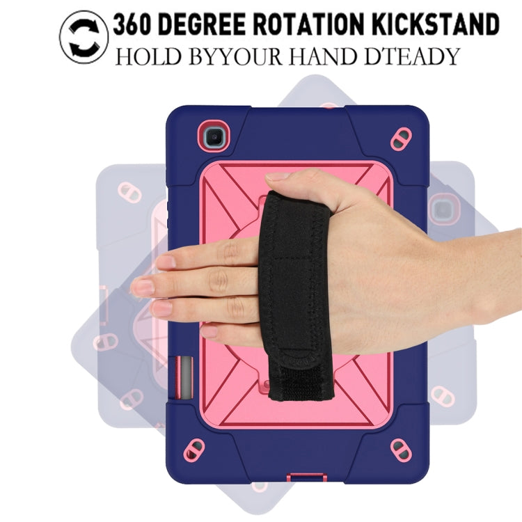 For Samsung Galaxy Tab S6 Lite P610 Contrast Color Robot Silicone + PC Tablet Case(Navy Blue Rose) - Tab S6 Lite P610 / P615 by buy2fix | Online Shopping UK | buy2fix