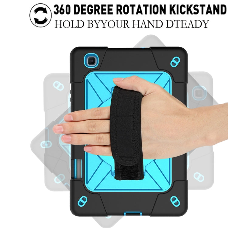 For Samsung Galaxy Tab S6 Lite P610 Contrast Color Robot Silicone + PC Tablet Case(Black Blue) - Tab S6 Lite P610 / P615 by buy2fix | Online Shopping UK | buy2fix