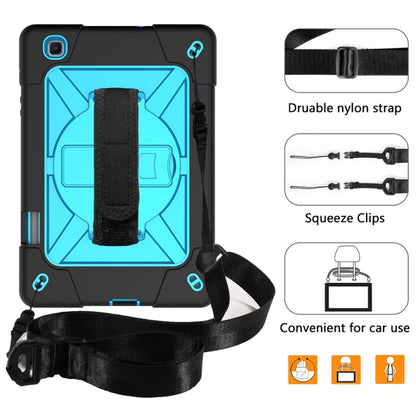 For Samsung Galaxy Tab S6 Lite P610 Contrast Color Robot Silicone + PC Tablet Case(Black Blue) - Tab S6 Lite P610 / P615 by buy2fix | Online Shopping UK | buy2fix