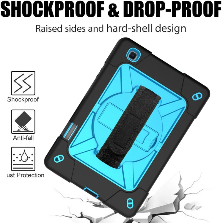 For Samsung Galaxy Tab S6 Lite P610 Contrast Color Robot Silicone + PC Tablet Case(Black Blue) - Tab S6 Lite P610 / P615 by buy2fix | Online Shopping UK | buy2fix