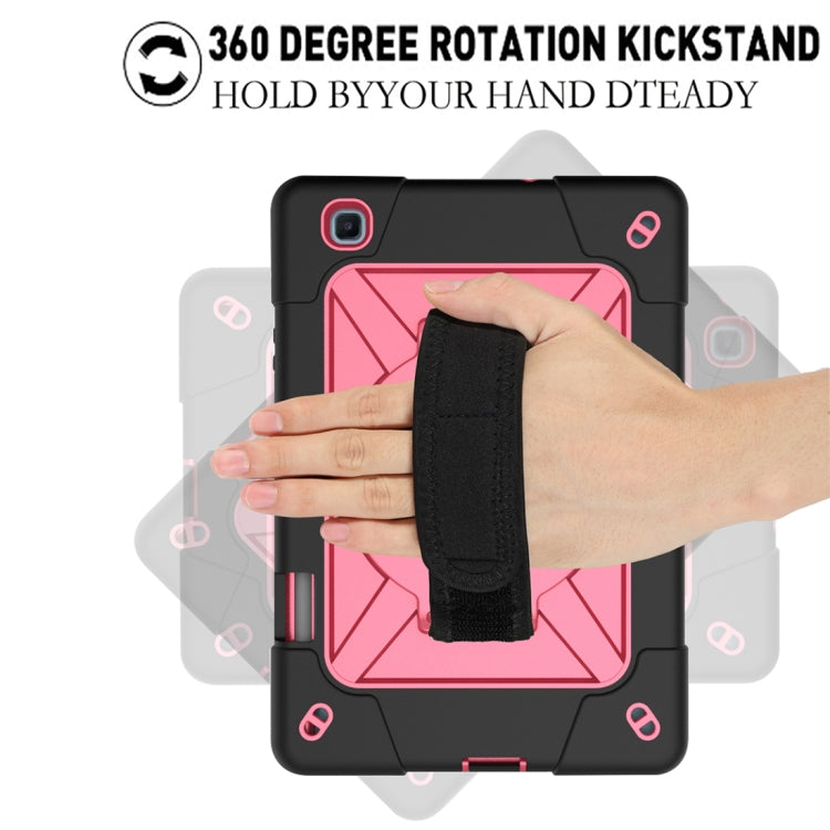 For Samsung Galaxy Tab S6 Lite P610 Contrast Color Robot Silicone + PC Tablet Case(Black Rose Red) - Tab S6 Lite P610 / P615 by buy2fix | Online Shopping UK | buy2fix