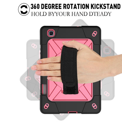 For Samsung Galaxy Tab S6 Lite P610 Contrast Color Robot Silicone + PC Tablet Case(Black Rose Red) - Tab S6 Lite P610 / P615 by buy2fix | Online Shopping UK | buy2fix