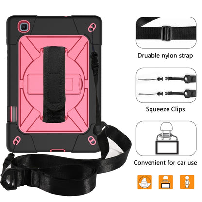 For Samsung Galaxy Tab S6 Lite P610 Contrast Color Robot Silicone + PC Tablet Case(Black Rose Red) - Tab S6 Lite P610 / P615 by buy2fix | Online Shopping UK | buy2fix