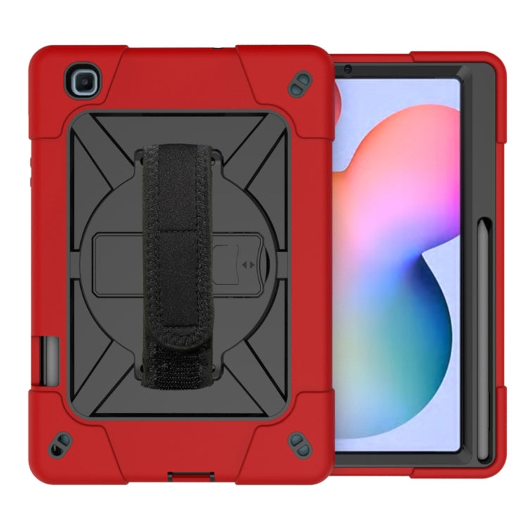 For Samsung Galaxy Tab S6 Lite P610 Contrast Color Robot Silicone + PC Tablet Case(Red Black) - Tab S6 Lite P610 / P615 by buy2fix | Online Shopping UK | buy2fix
