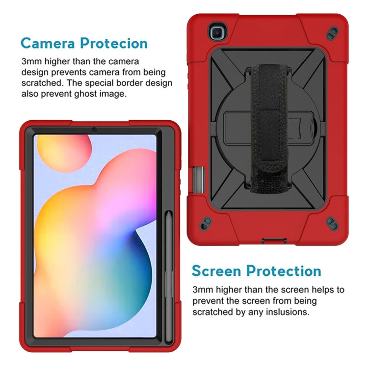 For Samsung Galaxy Tab S6 Lite P610 Contrast Color Robot Silicone + PC Tablet Case(Red Black) - Tab S6 Lite P610 / P615 by buy2fix | Online Shopping UK | buy2fix