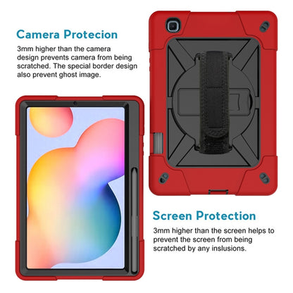For Samsung Galaxy Tab S6 Lite P610 Contrast Color Robot Silicone + PC Tablet Case(Red Black) - Tab S6 Lite P610 / P615 by buy2fix | Online Shopping UK | buy2fix