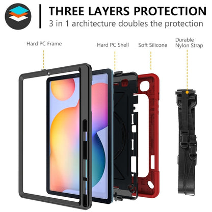 For Samsung Galaxy Tab S6 Lite P610 Contrast Color Robot Silicone + PC Tablet Case(Red Black) - Tab S6 Lite P610 / P615 by buy2fix | Online Shopping UK | buy2fix