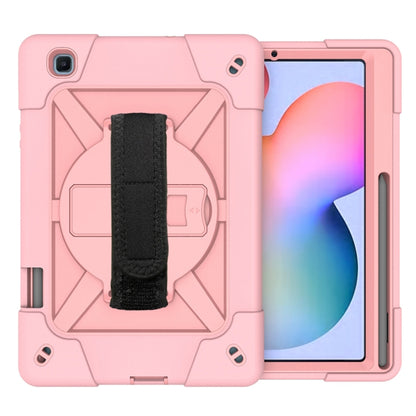 For Samsung Galaxy Tab S6 Lite P610 Contrast Color Robot Silicone + PC Tablet Case(Rose Gold) - Tab S6 Lite P610 / P615 by buy2fix | Online Shopping UK | buy2fix
