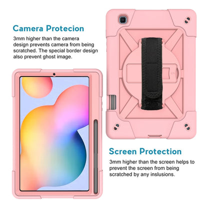For Samsung Galaxy Tab S6 Lite P610 Contrast Color Robot Silicone + PC Tablet Case(Rose Gold) - Tab S6 Lite P610 / P615 by buy2fix | Online Shopping UK | buy2fix