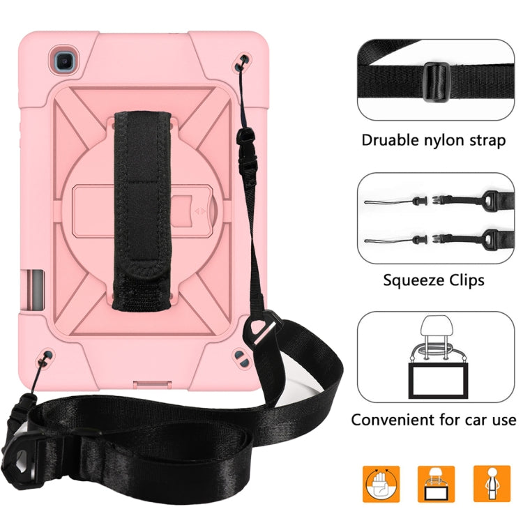 For Samsung Galaxy Tab S6 Lite P610 Contrast Color Robot Silicone + PC Tablet Case(Rose Gold) - Tab S6 Lite P610 / P615 by buy2fix | Online Shopping UK | buy2fix