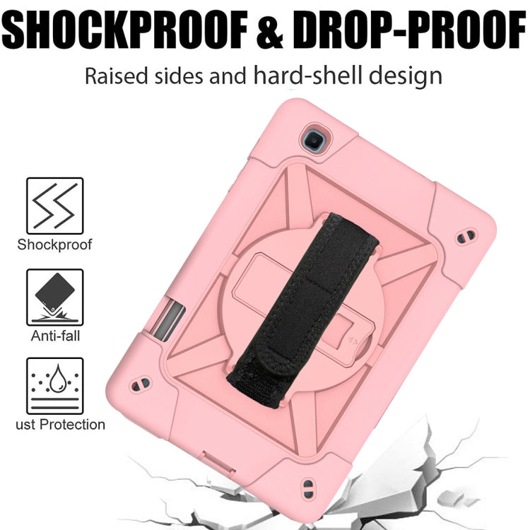 For Samsung Galaxy Tab S6 Lite P610 Contrast Color Robot Silicone + PC Tablet Case(Rose Gold) - Tab S6 Lite P610 / P615 by buy2fix | Online Shopping UK | buy2fix
