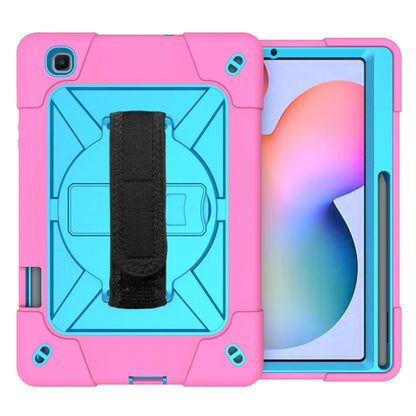For Samsung Galaxy Tab S6 Lite P610 Contrast Color Robot Silicone + PC Tablet Case(Rose Red Blue) - Tab S6 Lite P610 / P615 by buy2fix | Online Shopping UK | buy2fix