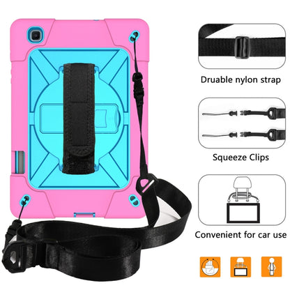 For Samsung Galaxy Tab S6 Lite P610 Contrast Color Robot Silicone + PC Tablet Case(Rose Red Blue) - Tab S6 Lite P610 / P615 by buy2fix | Online Shopping UK | buy2fix