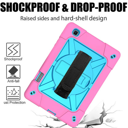 For Samsung Galaxy Tab S6 Lite P610 Contrast Color Robot Silicone + PC Tablet Case(Rose Red Blue) - Tab S6 Lite P610 / P615 by buy2fix | Online Shopping UK | buy2fix