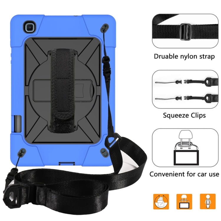 For Samsung Galaxy Tab S6 Lite P610 Contrast Color Robot Silicone + PC Tablet Case(Dark Blue Black) - Tab S6 Lite P610 / P615 by buy2fix | Online Shopping UK | buy2fix