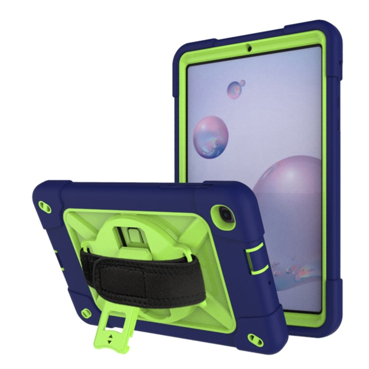 For Samsung Galaxy Tab A 8.4 T307 Contrast Color Robot Silicone + PC Tablet Case(Navy Blue Yellow Green) - Tab A 8.4 (2020) by buy2fix | Online Shopping UK | buy2fix