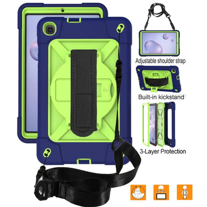 For Samsung Galaxy Tab A 8.4 T307 Contrast Color Robot Silicone + PC Tablet Case(Navy Blue Yellow Green) - Tab A 8.4 (2020) by buy2fix | Online Shopping UK | buy2fix