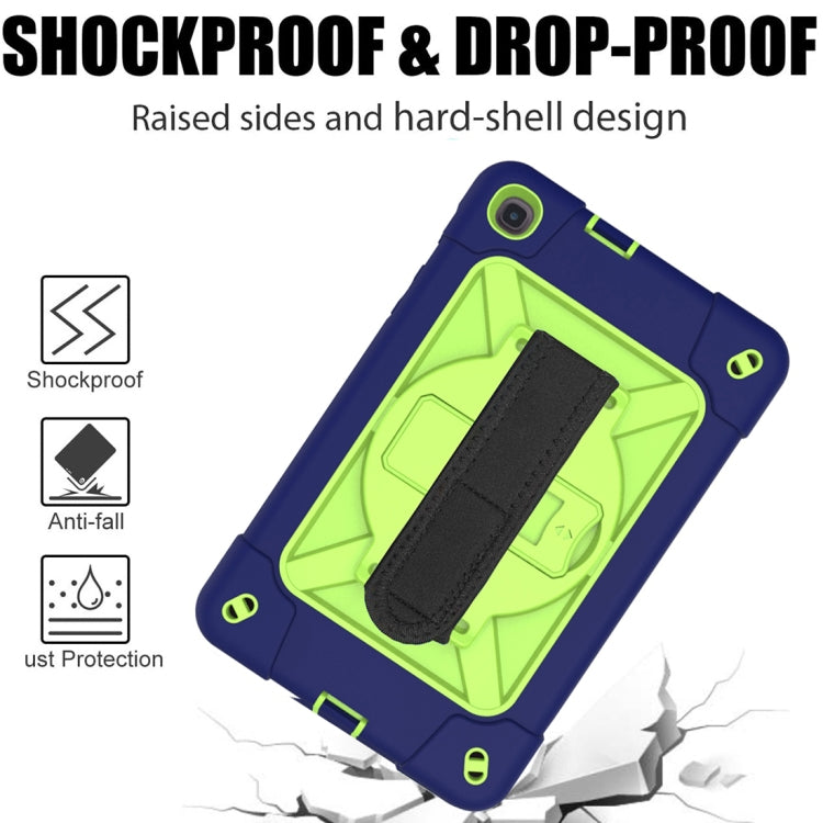 For Samsung Galaxy Tab A 8.4 T307 Contrast Color Robot Silicone + PC Tablet Case(Navy Blue Yellow Green) - Tab A 8.4 (2020) by buy2fix | Online Shopping UK | buy2fix