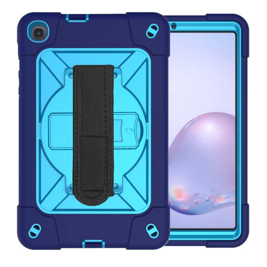 For Samsung Galaxy Tab A 8.4 T307 Contrast Color Robot Silicone + PC Tablet Case(Navy Blue) - Tab A 8.4 (2020) by buy2fix | Online Shopping UK | buy2fix