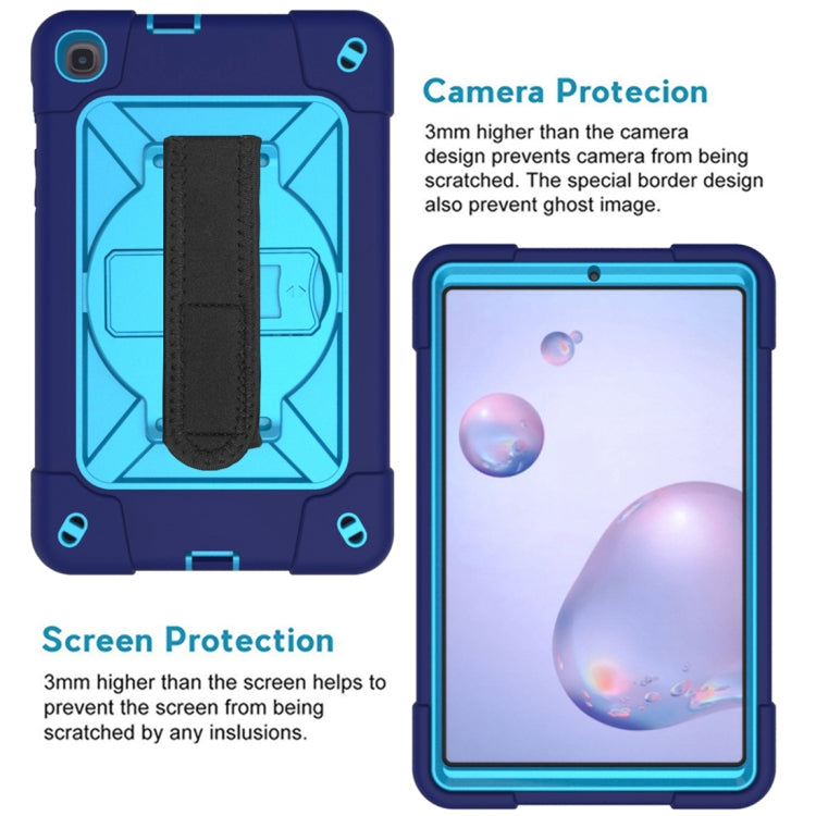 For Samsung Galaxy Tab A 8.4 T307 Contrast Color Robot Silicone + PC Tablet Case(Navy Blue) - Tab A 8.4 (2020) by buy2fix | Online Shopping UK | buy2fix